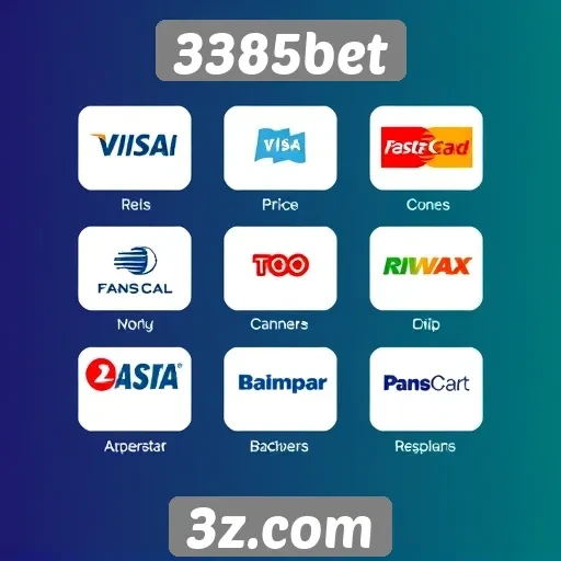 Métodos de pagamento disponíveis no 3385bet
